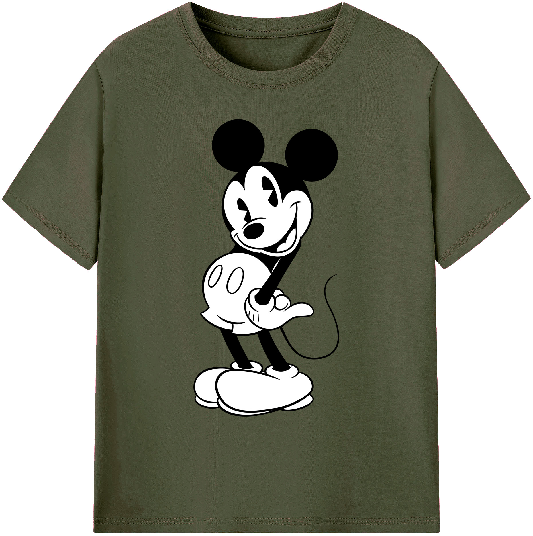 ミッキーマウス Mickey Mouse 綿100％ メンズ半袖Tシャツ｜肌触りやわらか＆通気性